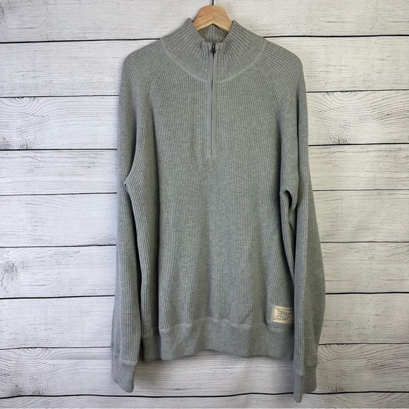 Polo Ralph Lauren Other - Vtg Polo Jeans Co Ralph Lauren Gray Pullover Collard Sweater Quarter Zip Size XL